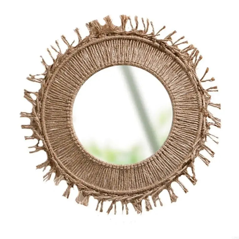 Miroir Mural Rond en Macramé