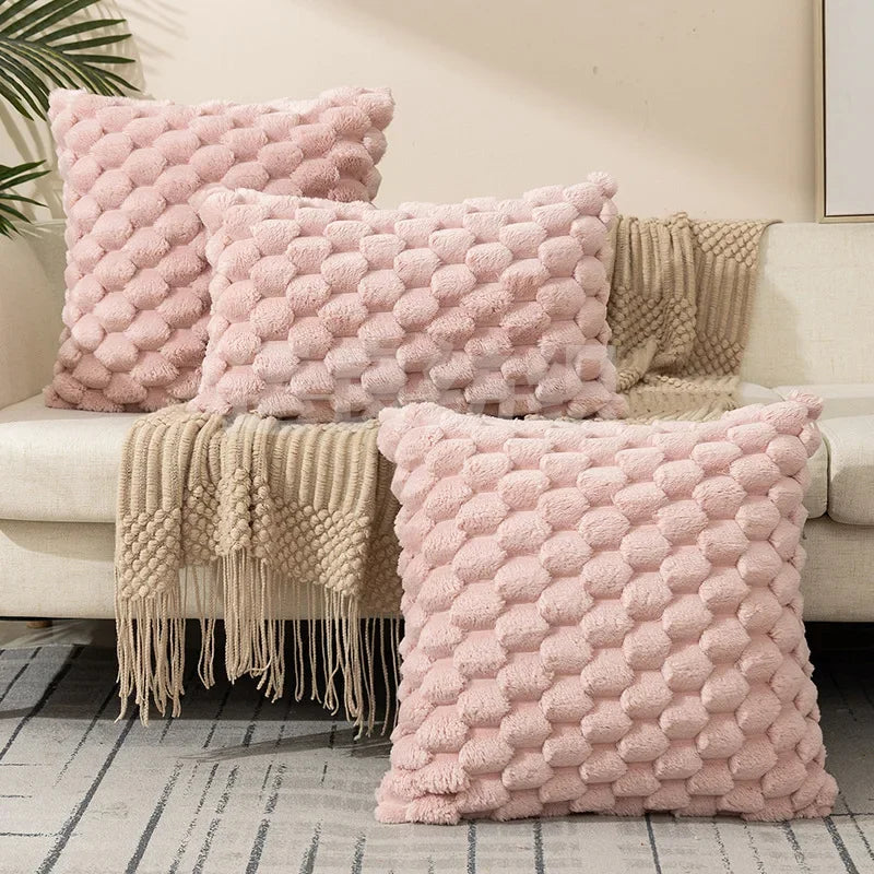 Housse de coussin flocon de neige en velours