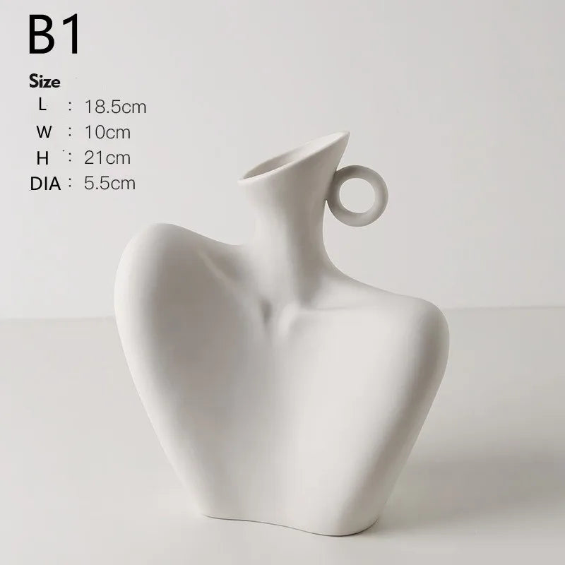 Vase en Céramique Sculpturale