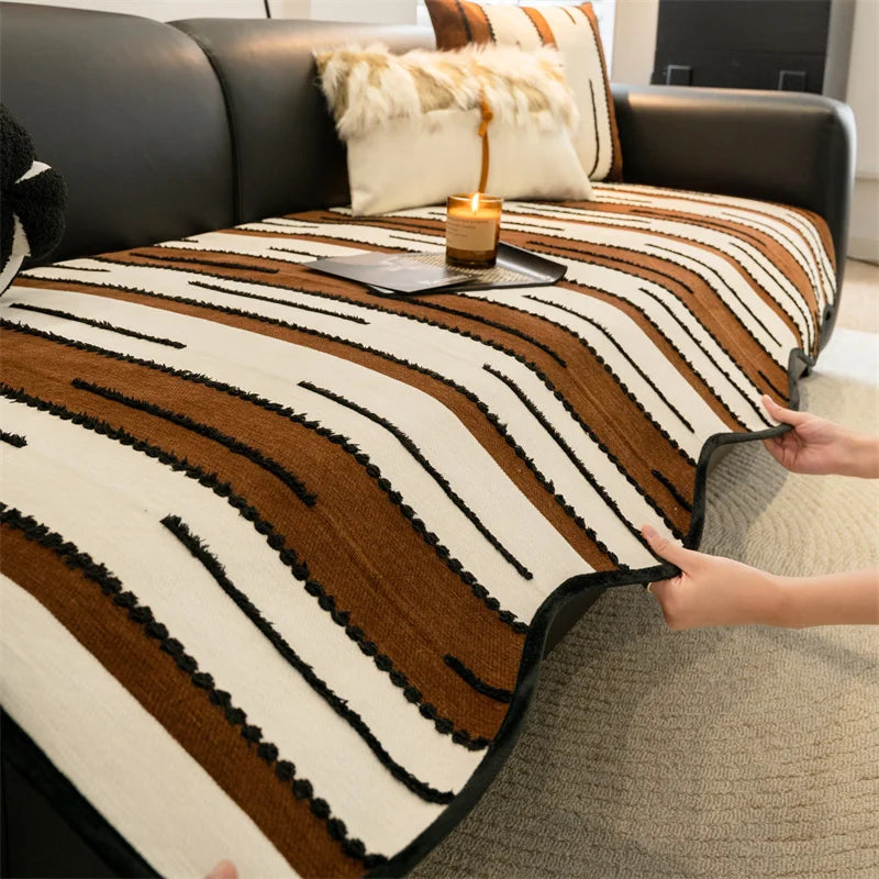 Housse de canapé en chenille