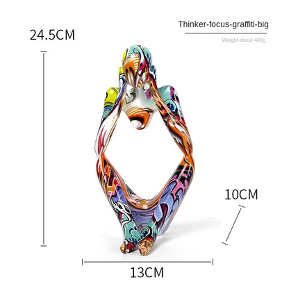 Statue de Penseur Graffiti