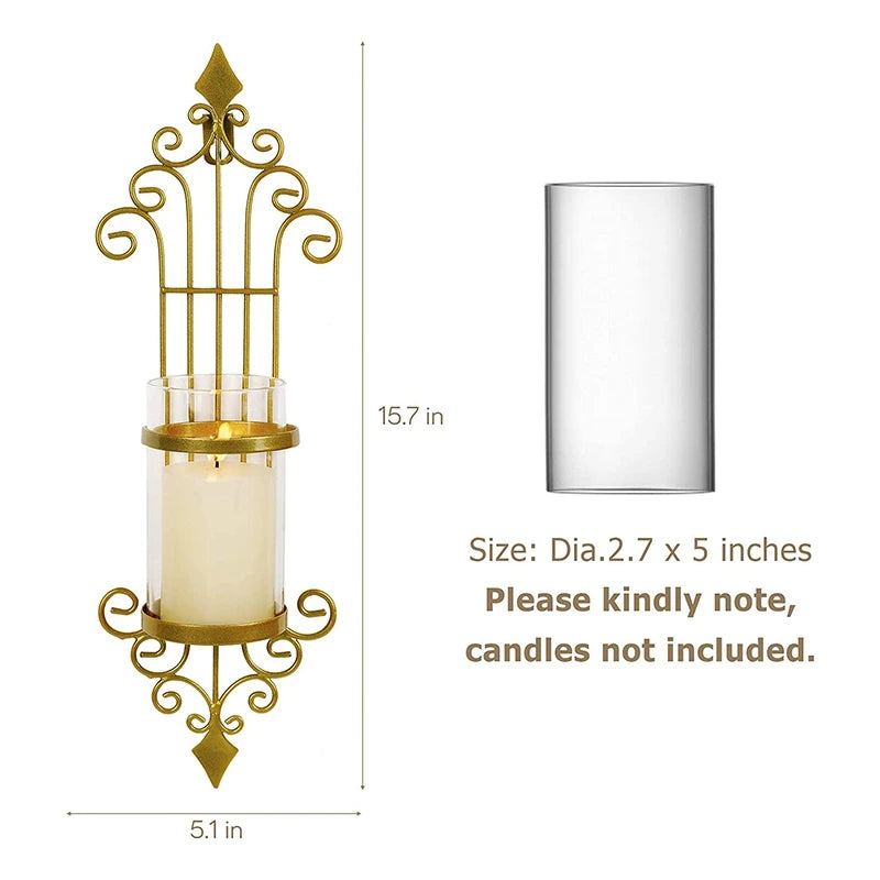 Bougeoir Mural en Métal