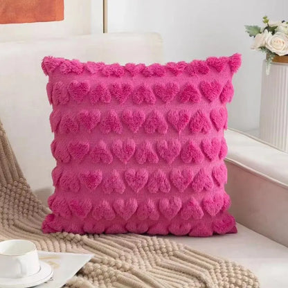 Housse de Coussin à Motif Coeur