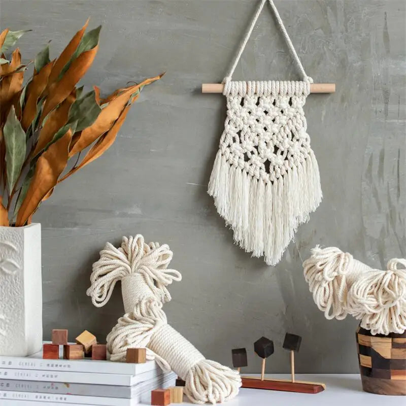 Tenture Murale Nordique en Macramé