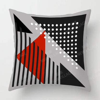 Housse de Coussin Rouge et Noir