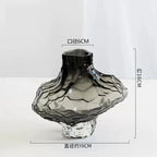 Vase Nordique en Verre Dépoli