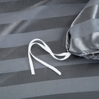 Parure Housse de couette rayée en Satin