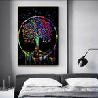 Tableau Moderne Art Arbre de Vie