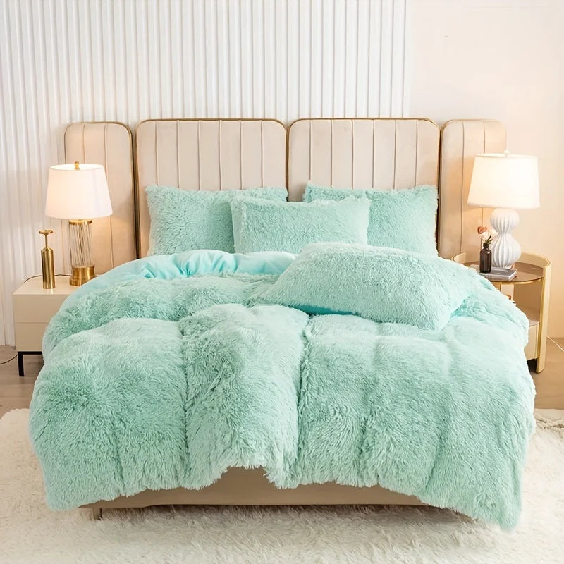 Parure Housse de Couette Fausse Fourrure