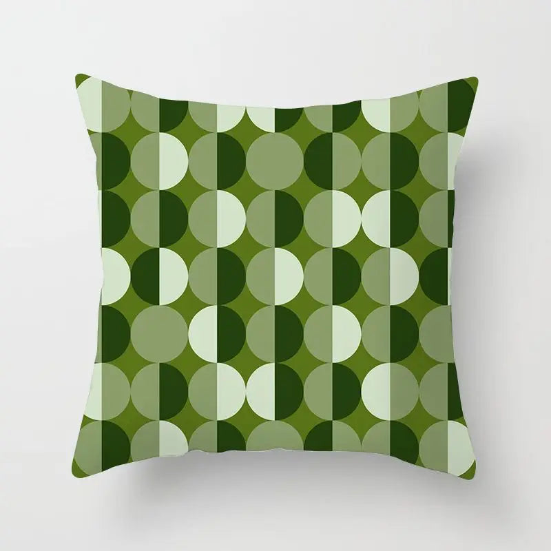 Housse de Coussin Décorative à Motif Géométrique