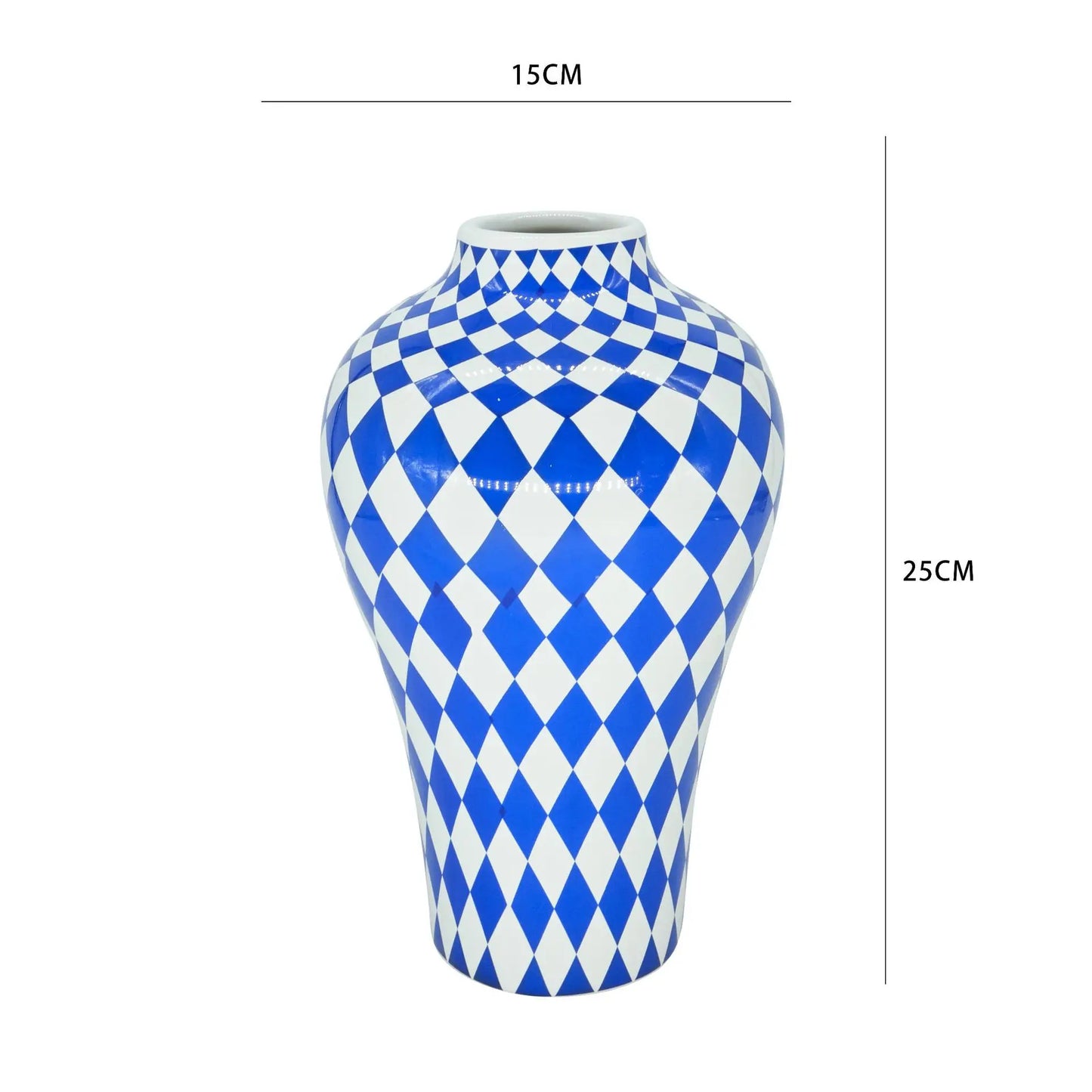 Vase en Céramique Bleu à motifs