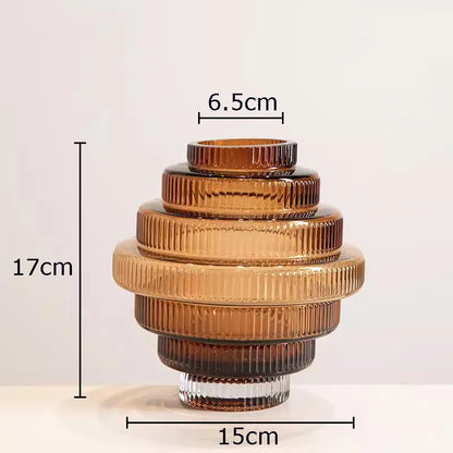 Vase en Verre Ambré