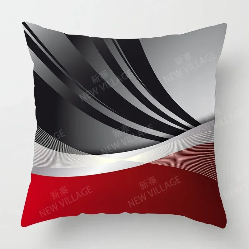 Housse de Coussin Rouge et Noir