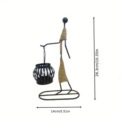 Bougeoir  Africaine en Métal