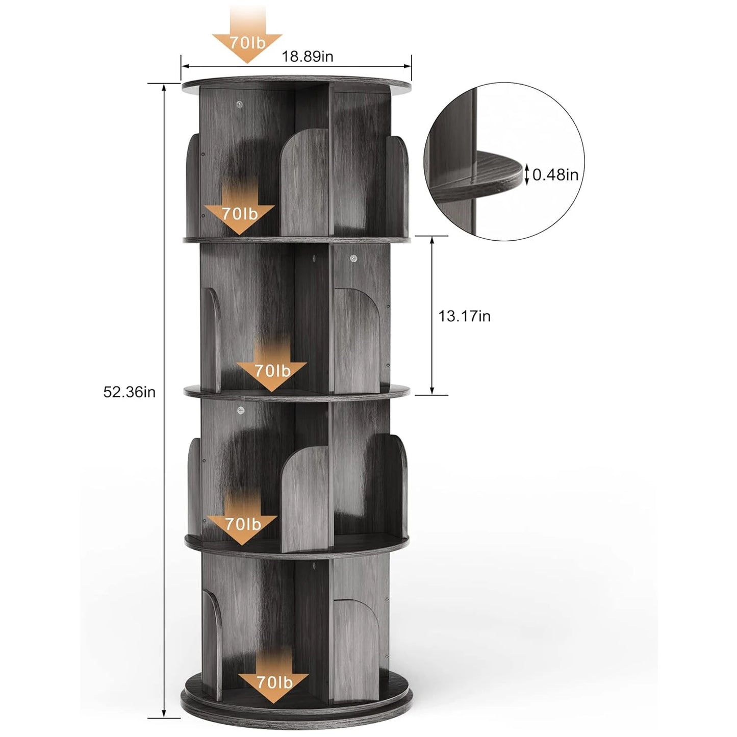 Bibliothèque Rotative 4 niveaux