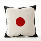 Housse de Coussin en Lin à fleurs géométriques modernes