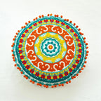 Housse de Coussin Ronde Ethnique Marocaine