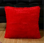 Housse de Coussin en Peluche et Fourrure de velours