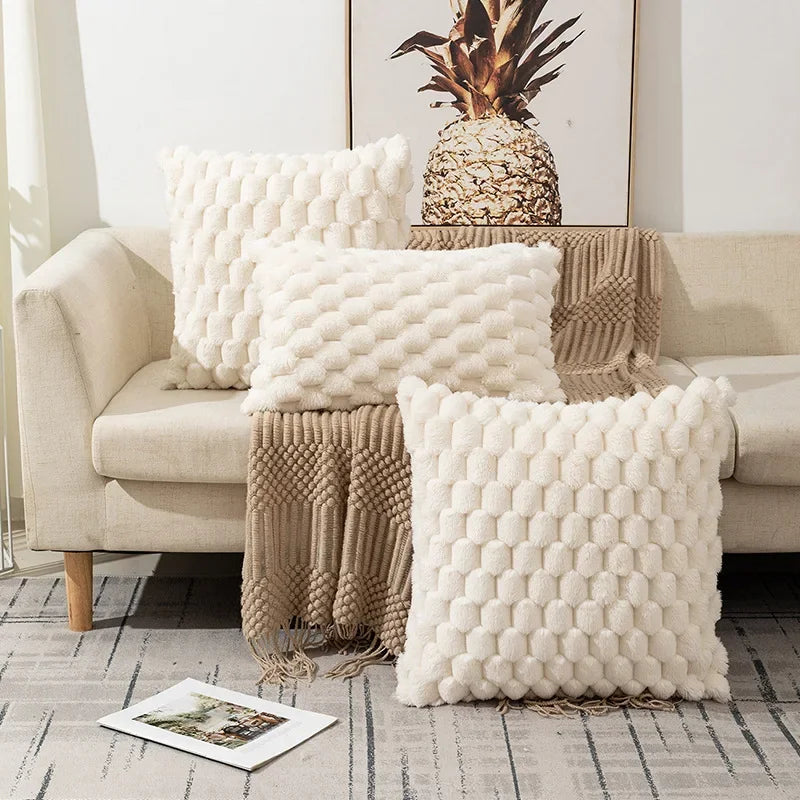 Housse de coussin flocon de neige en velours