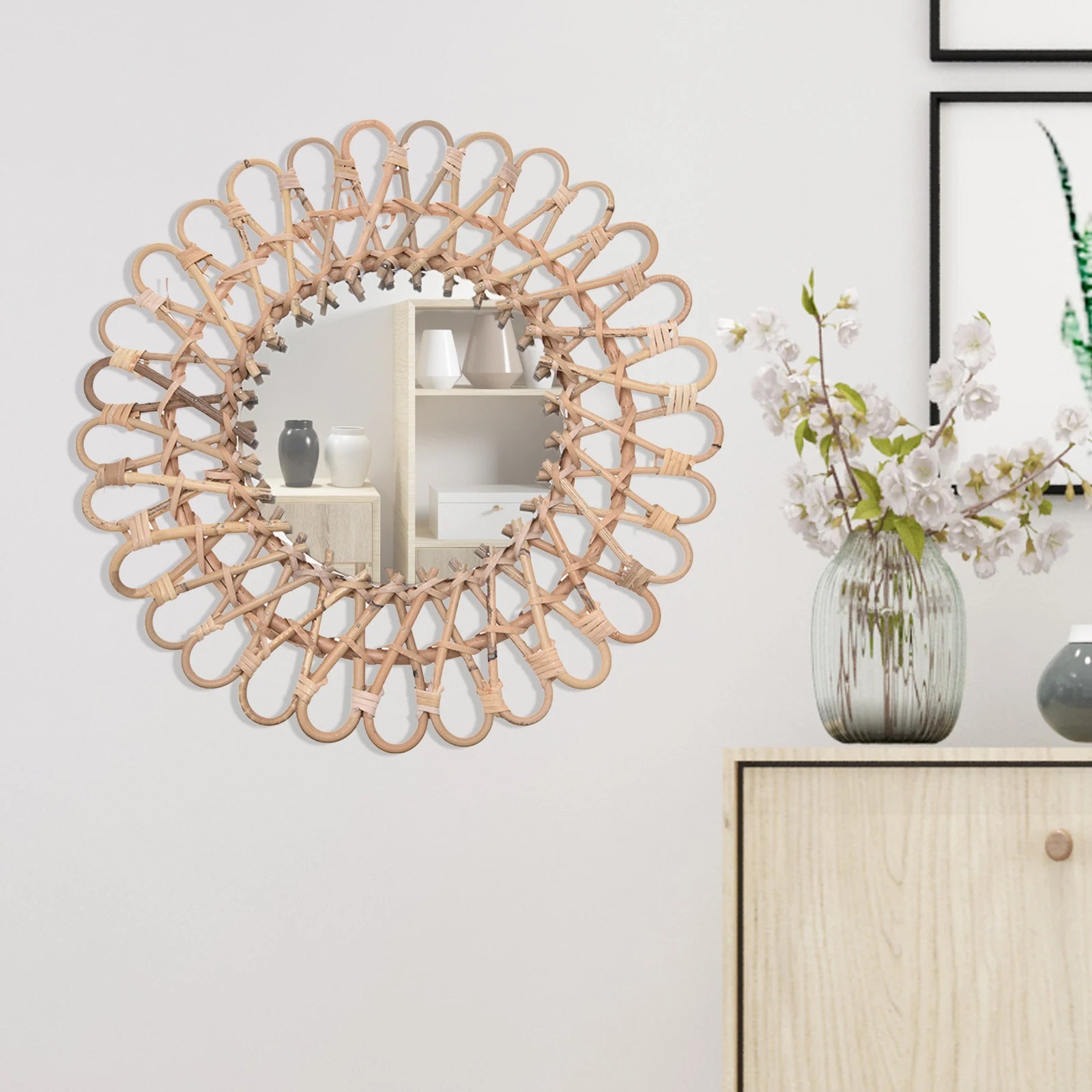 Miroir Décoratif Rond Style Nordique