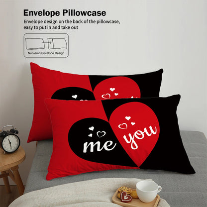 Parure Housse de Couette Imprimé Me and You