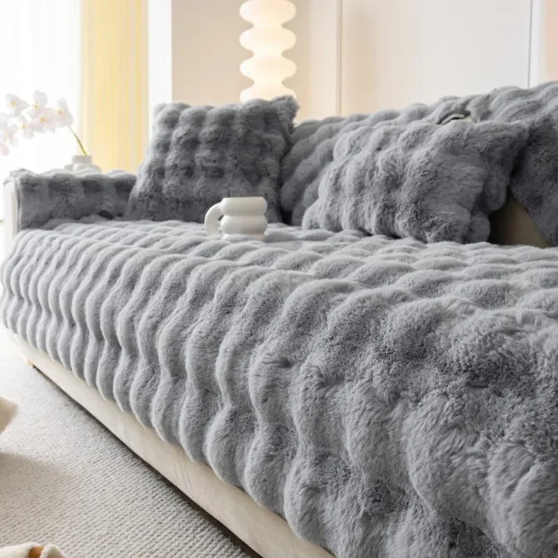 Housse de Canapé en Peluche Epaisse
