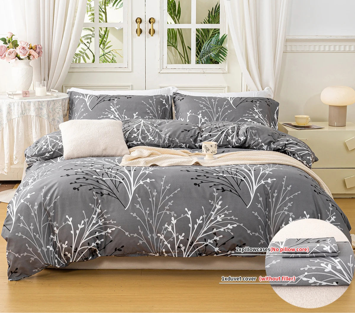 Parure Housse de Couette motif Floral