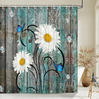 Rideau de Douche en Tissu Fleur