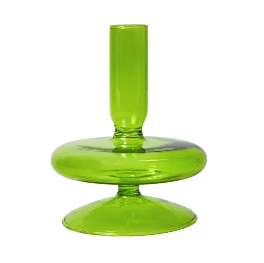 Bougeoir en Verre Coloré