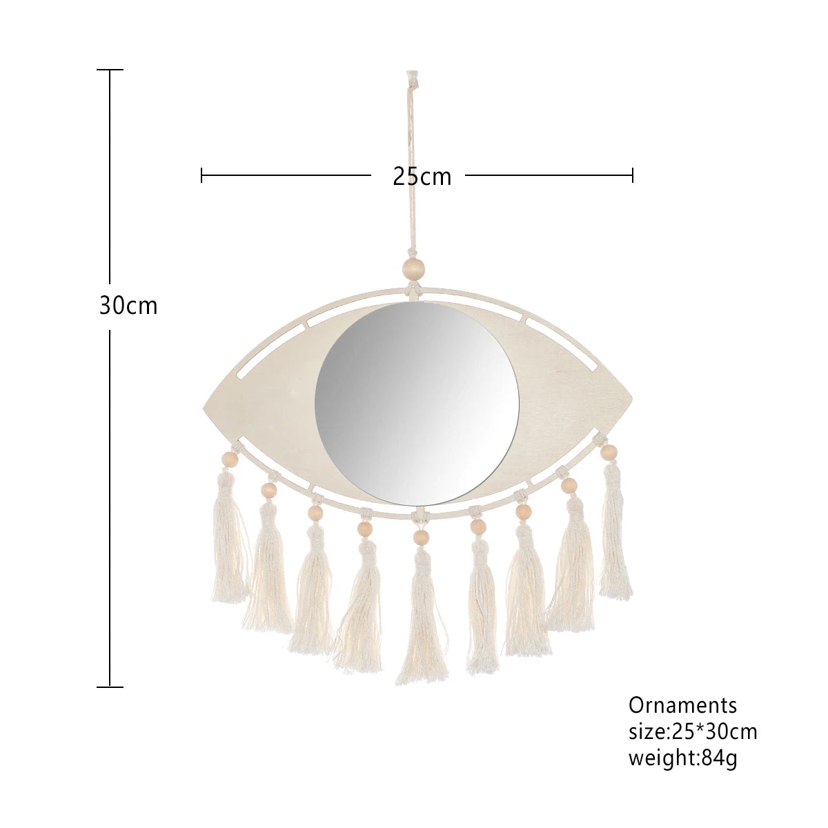 Miroir Décoratif Mural Macramé