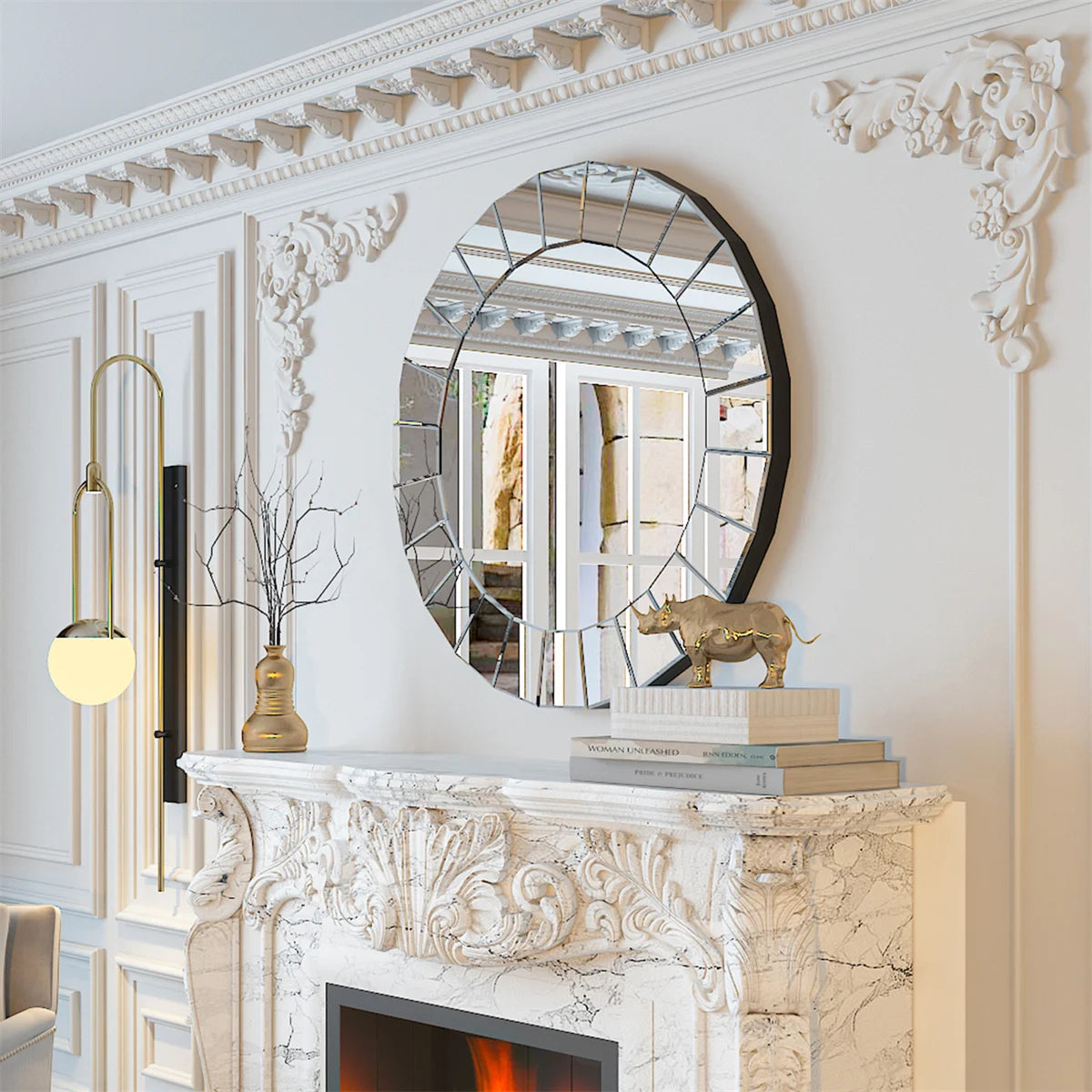 Miroir Décoratif Rond 80 cm