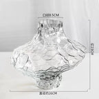 Vase Nordique en Verre Dépoli