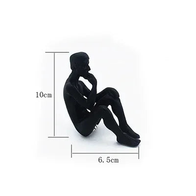 Figurine de Penseur en Métal noir