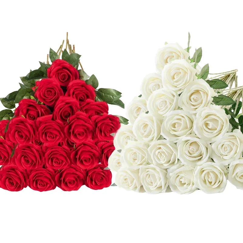 Fleur Artificielle Rose en Velours