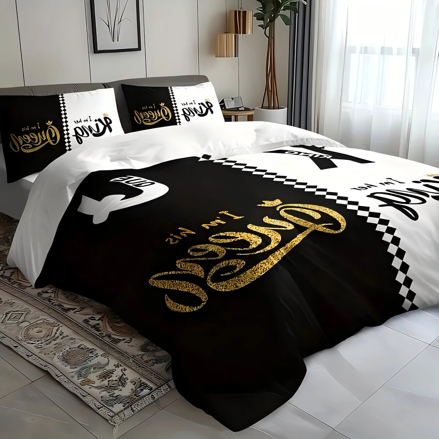 Parure Housse de Couette King Queen 3D