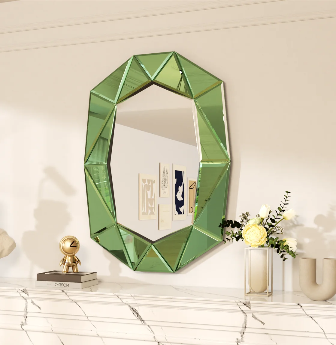 Miroir Décoration Asymétrique
