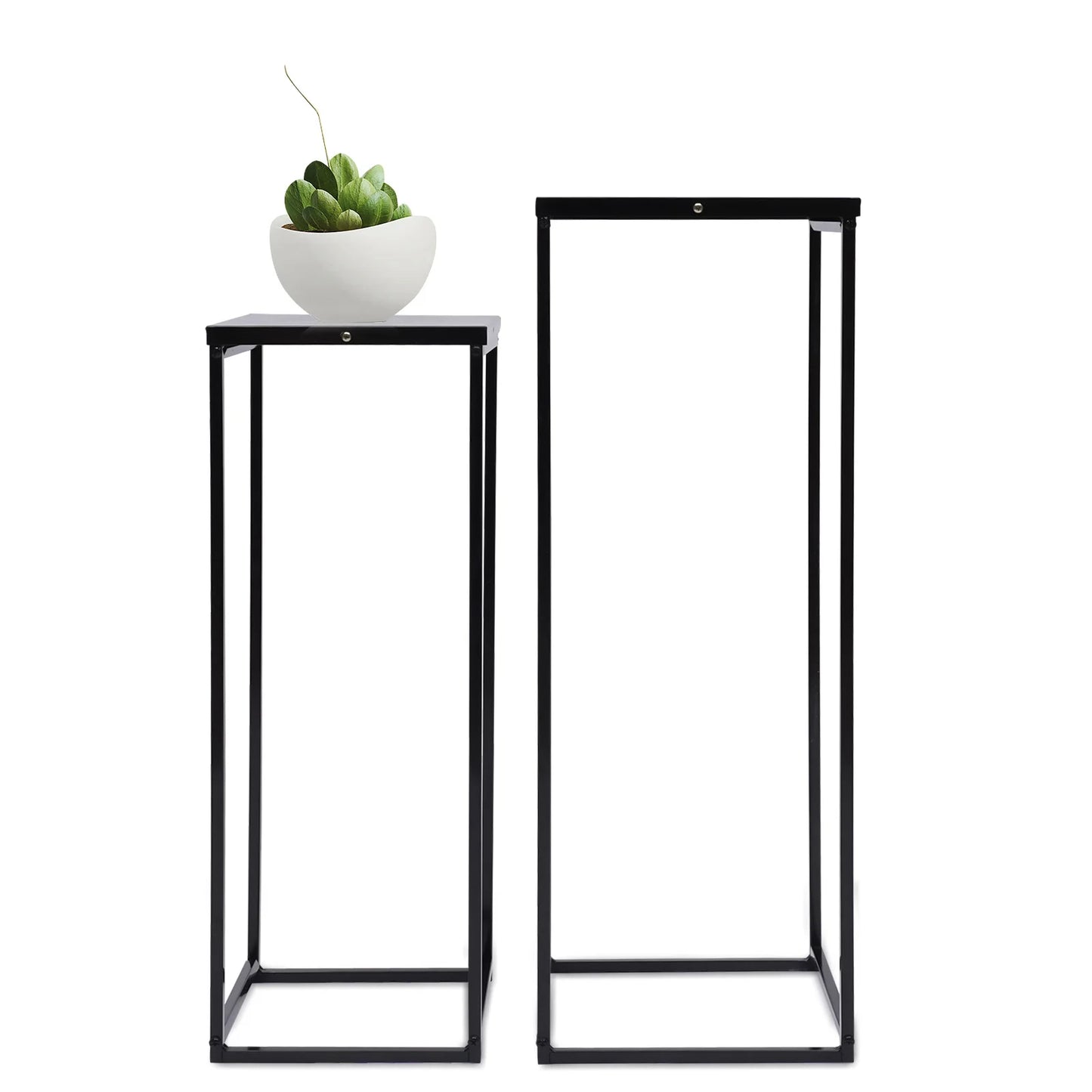Etagère Support pour plantes Noir 2 pièces