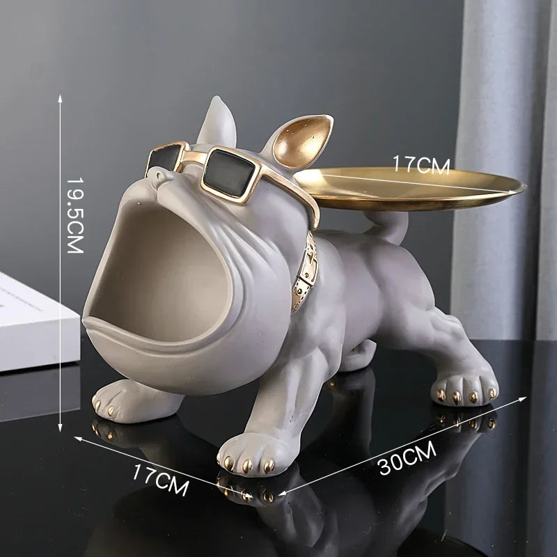 Figurine de Bouledogue Décoration Intérieure