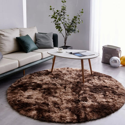 Tapis Rond en Peluche