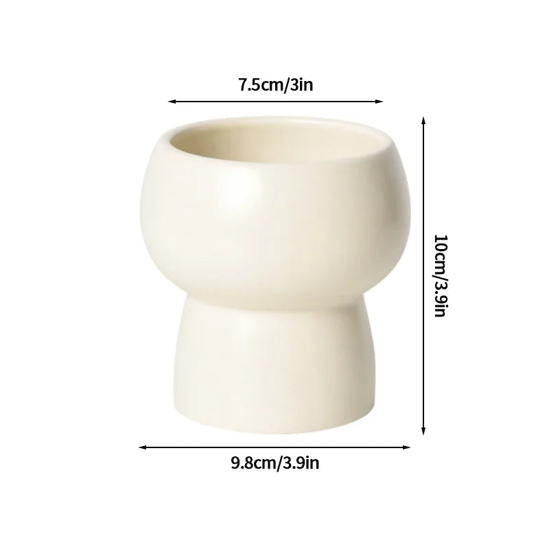 Pot de Fleurs en Céramique Blanc
