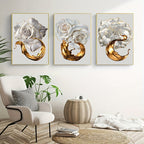 Tableau Moderne abstraite Fleur Blanche