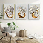 Tableau Moderne abstraite Fleur Blanche