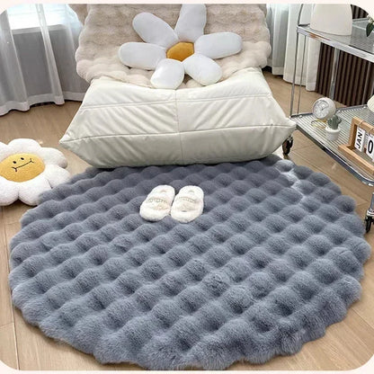 Tapis Rond en Peluche