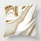 Housse de Coussin Géométrique Marbre