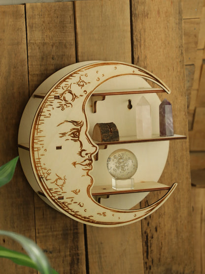 Étagère Murale Ronde en Bois