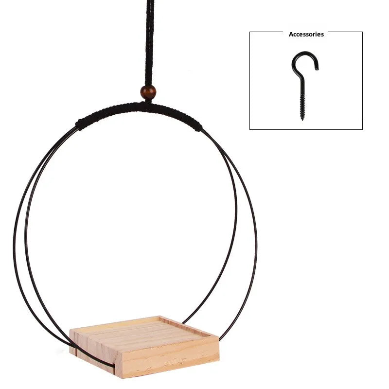 Macramé Suspendue en Bois Naturel - Jardinière