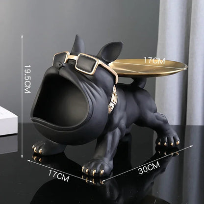 Figurine de Bouledogue Décoration Intérieure