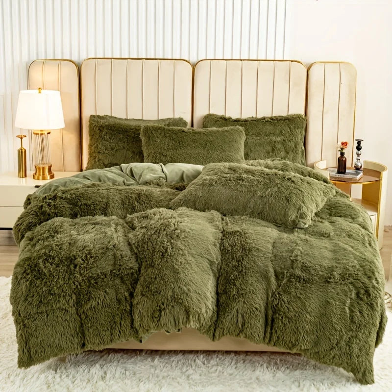 Parure Housse de Couette Fausse Fourrure