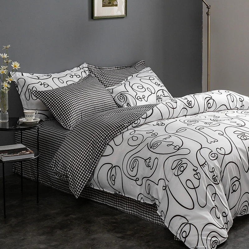 Parure Housse de Couette à Motif