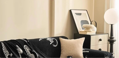 Housse de Canapé en Chenille Léopard